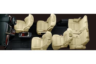 Toyota Alphard and Vellfire 30 Series Vellfire seating configuration (super-long-slide passenger seat extended)