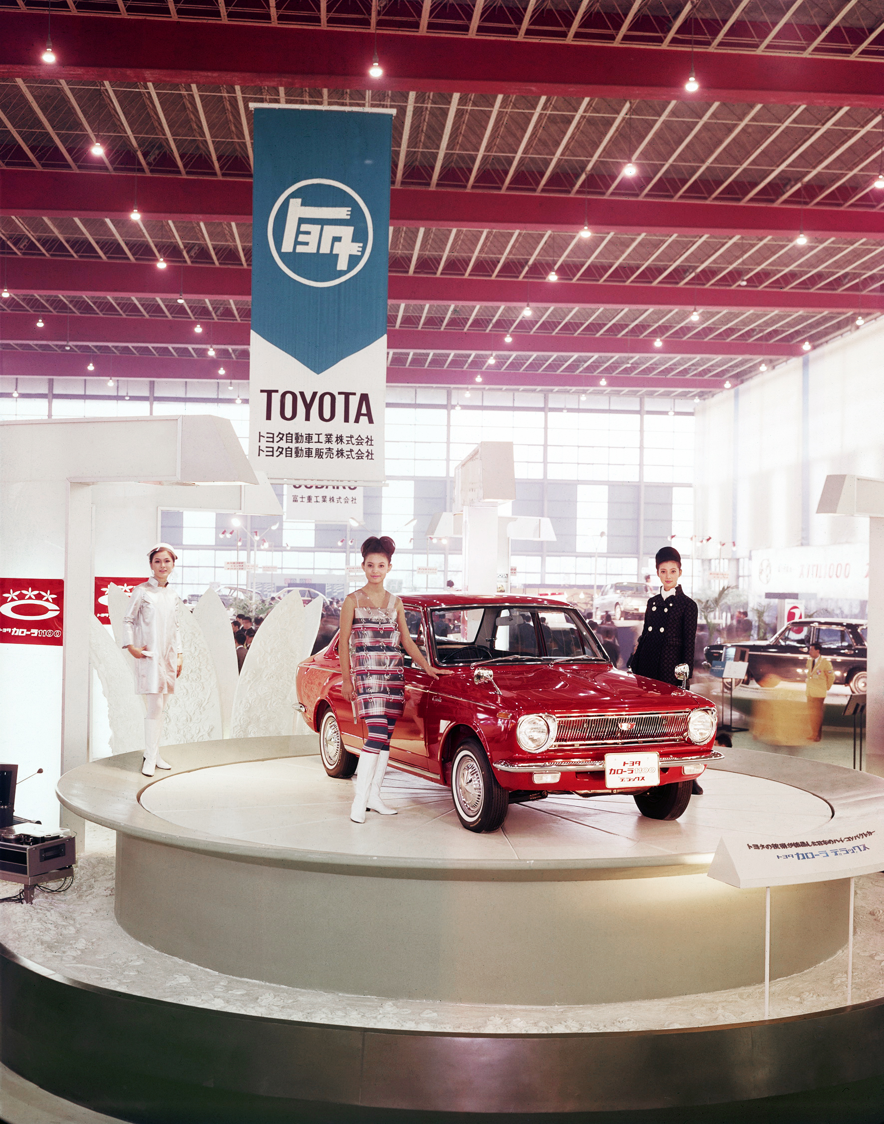 The debut of the first generation Corolla at the 13rd Tokyo Motor Show on October 1966