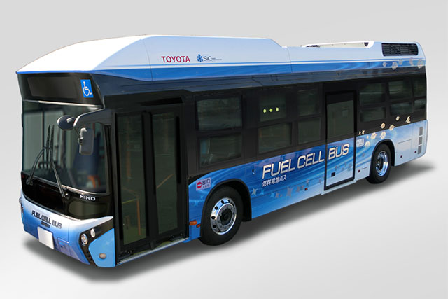 New Toyota, Hino fuel cell bus