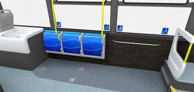 Horizontal seats with an automatic storage mechanism